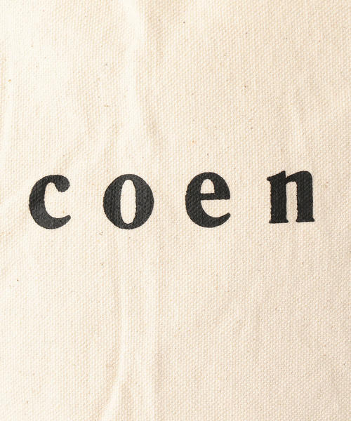 coen（コーエン）の「coen2WAYロゴキンチャクバッグ（ショルダーバッグ・レディース・オフホワイト/ブラック・FREE）」の4枚目の写真