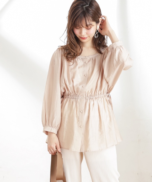 natural couture（ナチュラルクチュール）の「2WAYドロストチュニック（シャツ/ブラウス・レディース・ピンク/マスタード/ライトベージュ/モカ・FREE）」の5枚目の写真