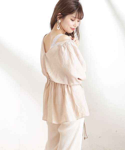 natural couture（ナチュラルクチュール）の「2WAYドロストチュニック（シャツ/ブラウス・レディース・ピンク/マスタード/ライトベージュ/モカ・FREE）」の11枚目の写真