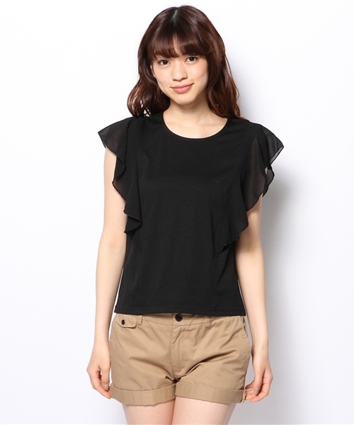 WHO'S WHO gallery(フーズフーギャラリー)の「バタフライムジTEE(Tシャツ/カットソー・レディース・ホワイト/ブラック/イエロー・FREE)」の7枚目の写真