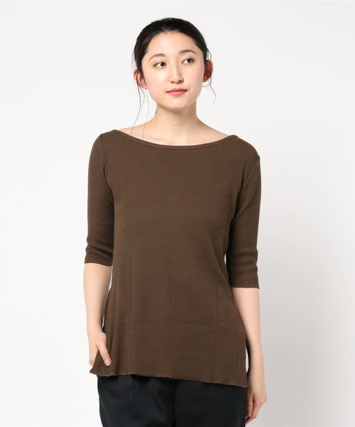 LOWRYS FARM（ローリーズファーム）の「manywayリブプルオーバー　851663（Tシャツ/カットソー・レディース・ブラック/ブラウン/アイボリー・FREE）」の6枚目の写真