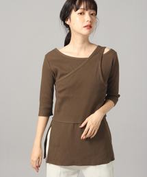 LOWRYS FARM | manywayリブプルオーバー　851663(Tシャツ/カットソー)