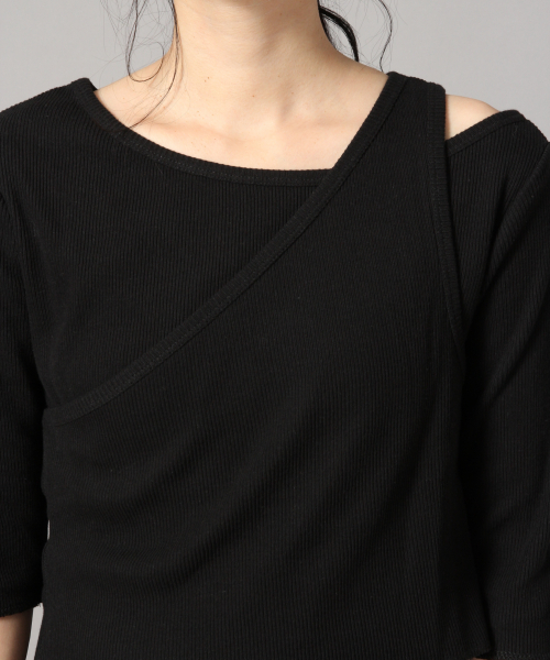 LOWRYS FARM（ローリーズファーム）の「manywayリブプルオーバー　851663（Tシャツ/カットソー・レディース・ブラック/ブラウン/アイボリー・FREE）」の12枚目の写真