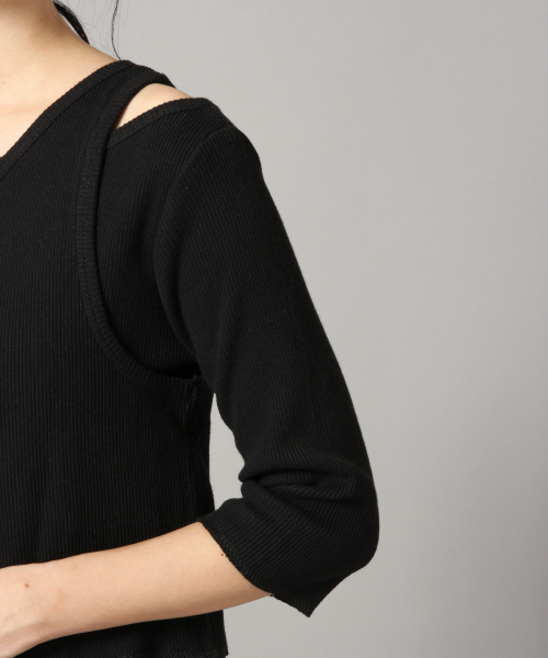 LOWRYS FARM（ローリーズファーム）の「manywayリブプルオーバー　851663（Tシャツ/カットソー・レディース・ブラック/ブラウン/アイボリー・FREE）」の16枚目の写真