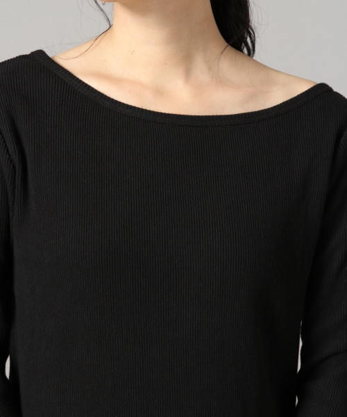 LOWRYS FARM（ローリーズファーム）の「manywayリブプルオーバー　851663（Tシャツ/カットソー・レディース・ブラック/ブラウン/アイボリー・FREE）」の13枚目の写真