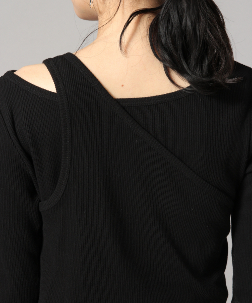 LOWRYS FARM（ローリーズファーム）の「manywayリブプルオーバー　851663（Tシャツ/カットソー・レディース・ブラック/ブラウン/アイボリー・FREE）」の10枚目の写真