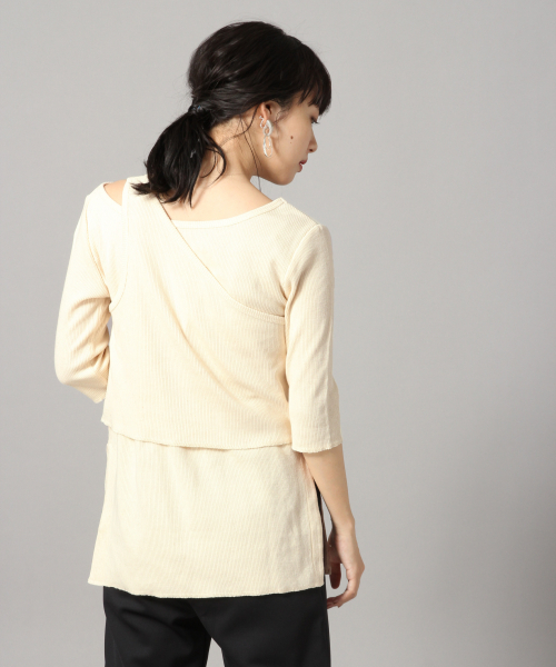 LOWRYS FARM（ローリーズファーム）の「manywayリブプルオーバー　851663（Tシャツ/カットソー・レディース・ブラック/ブラウン/アイボリー・FREE）」の20枚目の写真