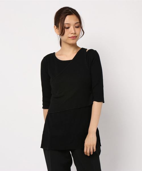 LOWRYS FARM（ローリーズファーム）の「manywayリブプルオーバー　851663（Tシャツ/カットソー・レディース・ブラック/ブラウン/アイボリー・FREE）」の11枚目の写真