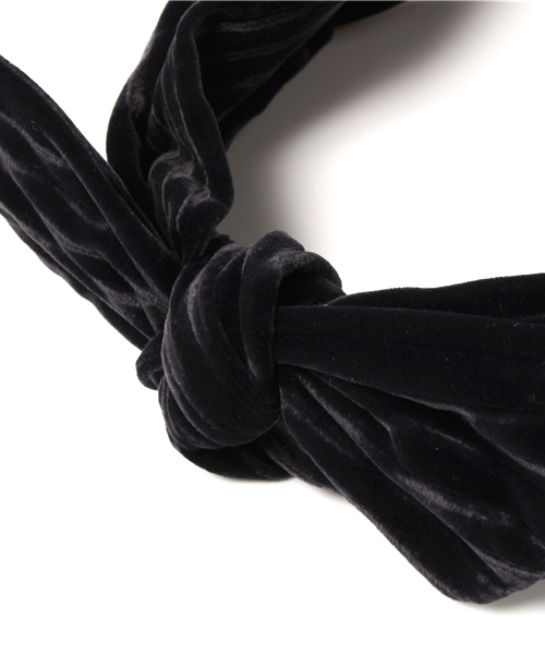 Ray BEAMS（レイビームス）の「Ctrl freak / リボン ヘアバンド（ヘアバンド・レディース・ブラウン/ネイビー・ONE SIZE）」の6枚目の写真