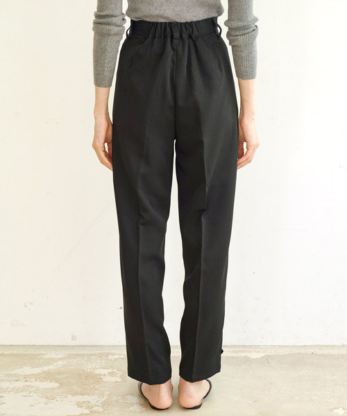 rectangle(レクタングル)の「センタープレス裾ベルトタックパンツ(その他パンツ・レディース・ブラック/ブラウン・MEDIUM/LARGE)」の6枚目の写真