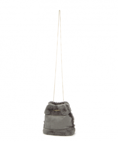 GLOBAL WORK（グローバルワーク）の「リバーシブルムートンミニチェーンバッグ/852217（ショルダーバッグ・レディース・ベージュ/グレー・FREE）」の7枚目の写真