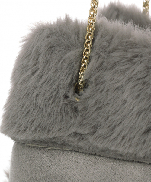 GLOBAL WORK（グローバルワーク）の「リバーシブルムートンミニチェーンバッグ/852217（ショルダーバッグ・レディース・ベージュ/グレー・FREE）」の9枚目の写真