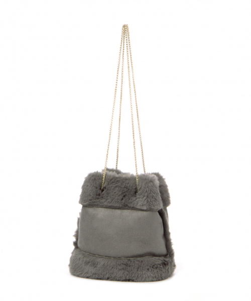 GLOBAL WORK（グローバルワーク）の「リバーシブルムートンミニチェーンバッグ/852217（ショルダーバッグ・レディース・ベージュ/グレー・FREE）」の15枚目の写真