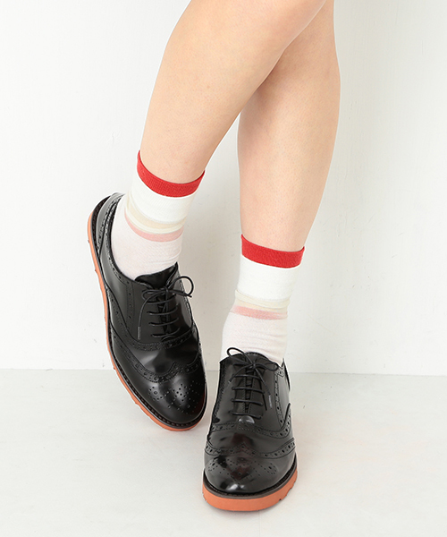 Ray BEAMS（レイビームス）の「【CLASSY. 11月号掲載】FABIO RUSCONI / ウィングチップ レースアップ シューズ（ドレスシューズ・レディース・ワイン/ブラック・35/39/38/37/36）」の2枚目の写真