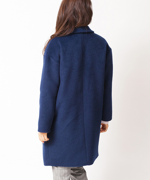 WEGO（ウィゴー）の「WEGO/チェスターコート（チェスターコート・レディース・アイボリー/サックスブルー/ネイビー/ライトピンク・FREE）」の6枚目の写真