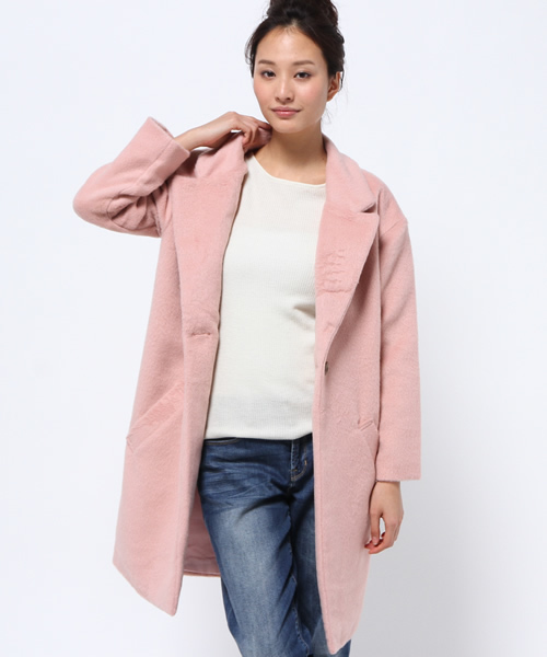 WEGO（ウィゴー）の「WEGO/チェスターコート（チェスターコート・レディース・アイボリー/サックスブルー/ネイビー/ライトピンク・FREE）」の13枚目の写真