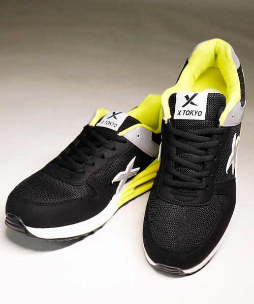 KOM ORIGINAL（ケーオーエム オリジナル）の「【X TOKYO】 メンズカジュアルスニーカー（スニーカー・メンズ・ブラック×ライム/ブルー系その他・25/25.5/26/26.5/27/28/28.5/29）」の13枚目の写真