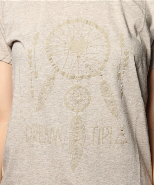 goa(ゴア)の「Hand written Dream Catcher Tシャツ(Tシャツ/カットソー・レディース・グレー/ベージュ・FREE)」の5枚目の写真