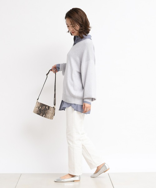 DouDou（ドゥドゥ）の「シアーシャツ（シャツ/ブラウス・レディース・パープル/オレンジ/グレイッシュベージュ・FREE）」の5枚目の写真