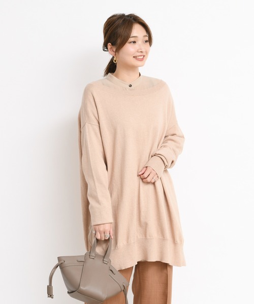 DouDou（ドゥドゥ）の「シアーシャツ（シャツ/ブラウス・レディース・パープル/オレンジ/グレイッシュベージュ・FREE）」の7枚目の写真