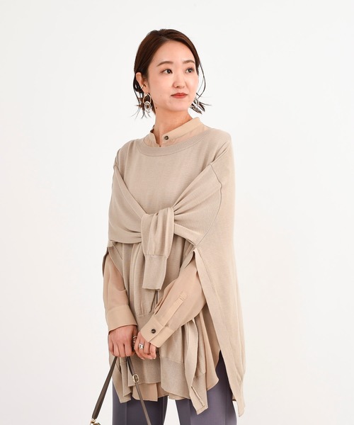 DouDou（ドゥドゥ）の「シアーシャツ（シャツ/ブラウス・レディース・パープル/オレンジ/グレイッシュベージュ・FREE）」の10枚目の写真