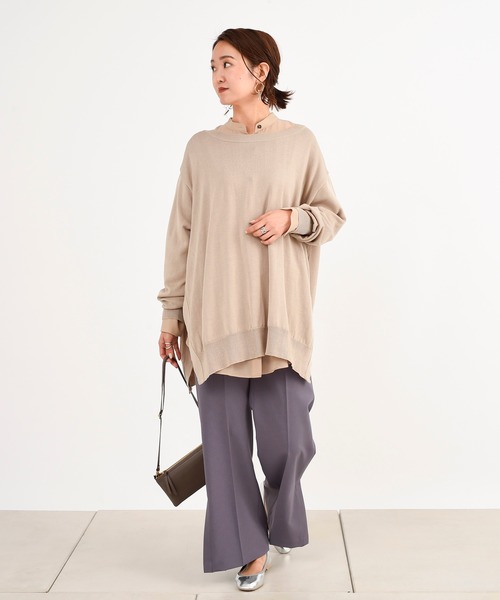 DouDou（ドゥドゥ）の「シアーシャツ（シャツ/ブラウス・レディース・パープル/オレンジ/グレイッシュベージュ・FREE）」の22枚目の写真