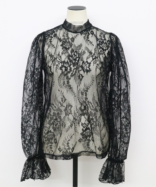 AMBIENT（アンビエント）の「ｼｰｽﾙｰｺｰﾄﾞﾚｰｽﾄｯﾌﾟｽ（シャツ/ブラウス・レディース・アイボリー/ピンク/ブラック・FREE）」の3枚目の写真