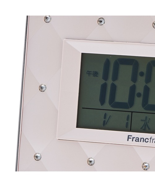 Francfranc（フランフラン）の「アビスコ 電波デジタルクロック ピンク（置時計・レディース・ピンク・FREE）」の4枚目の写真