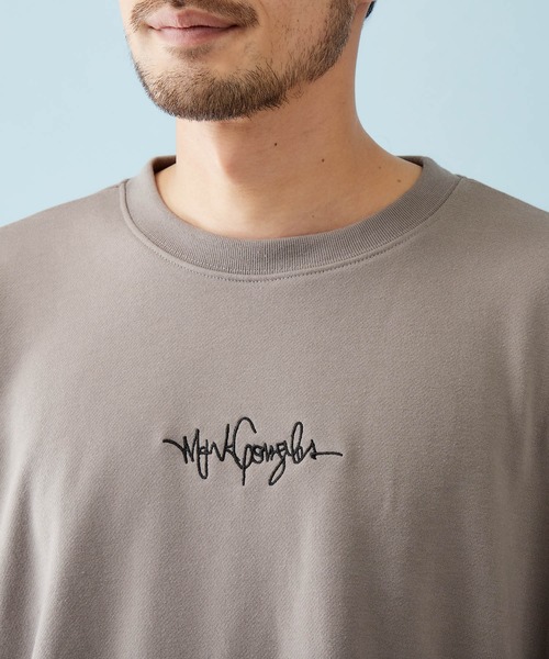 Mark Gonzales（マーク・ゴンザレス）の「Mark Gonzales/マークゴンザレス MONO-MART別注 ビッグシルエット 1/2 sleeveプルオーバースウェット（スウェット・メンズ・ライトベージュ/グレー系その他/パープル系その他/ベージュ/ライトブルー/ライトピンク/グリーン系その他/ダークグリーン/ブラック/オフホワイト・FREE）」の16枚目の写真