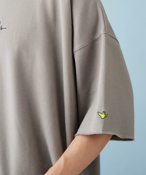 Mark Gonzales（マーク・ゴンザレス）の「Mark Gonzales/マークゴンザレス MONO-MART別注 ビッグシルエット 1/2 sleeveプルオーバースウェット（スウェット・メンズ・ライトベージュ/グレー系その他/パープル系その他/ベージュ/ライトブルー/ライトピンク/グリーン系その他/ダークグリーン/ブラック/オフホワイト・FREE）」の17枚目の写真