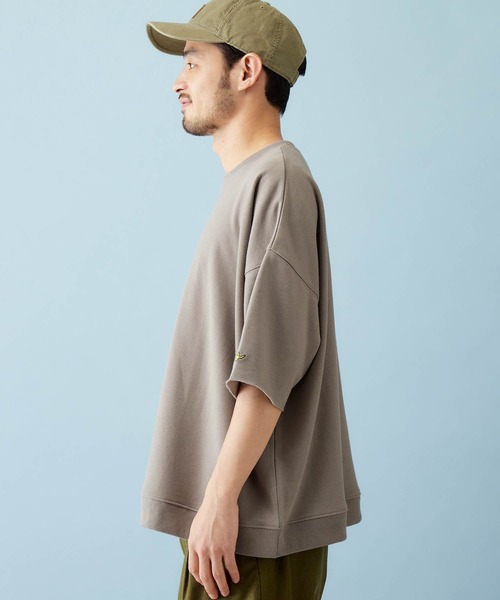 Mark Gonzales（マーク・ゴンザレス）の「Mark Gonzales/マークゴンザレス MONO-MART別注 ビッグシルエット 1/2 sleeveプルオーバースウェット（スウェット・メンズ・ライトベージュ/グレー系その他/パープル系その他/ベージュ/ライトブルー/ライトピンク/グリーン系その他/ダークグリーン/ブラック/オフホワイト・FREE）」の12枚目の写真