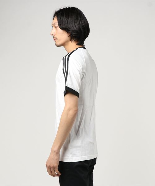 adidas Originals(アディダスオリジナルス)の「adidas Originals/アディダス オリジナルス 3 STRIPES TEE/スリーストライプス Tシャツ(Tシャツ/カットソー・メンズ・ブラック×ホワイト/ホワイト×ブラック/ヘザーグレー/グリーン/ネイビー・M/L/S/XL)」の6枚目の写真
