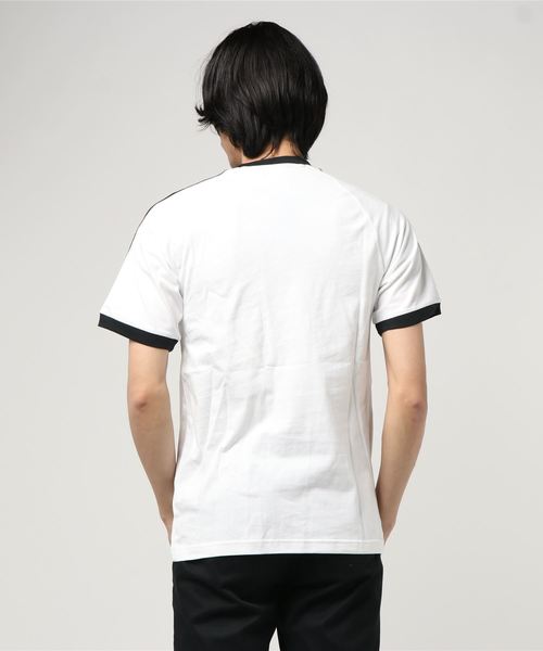 adidas Originals(アディダスオリジナルス)の「adidas Originals/アディダス オリジナルス 3 STRIPES TEE/スリーストライプス Tシャツ(Tシャツ/カットソー・メンズ・ブラック×ホワイト/ホワイト×ブラック/ヘザーグレー/グリーン/ネイビー・M/L/S/XL)」の7枚目の写真