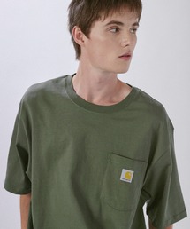 【Carhartt カーハート】/ビッグサイズ ワンポイントロゴ 半袖ポケットTシャツ カットソー
