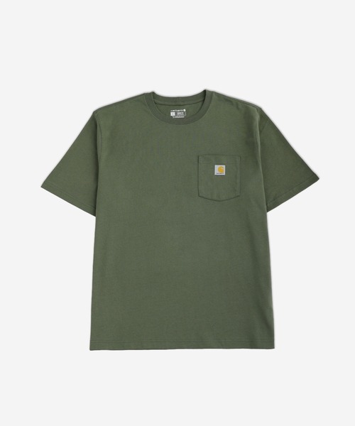 Carhartt(カーハート)の「【Carhartt カーハート】/ビッグサイズ ワンポイントロゴ 半袖ポケットTシャツ カットソー(Tシャツ/カットソー・メンズ・ホワイト/ヘザーチャコール/ベージュ系その他/ネイビー/ブラウン系その他/ブラック/ダークブラウン/ヘザーグレー/ボルドー/グリーン系その他/ブルー系その他3/グリーン系その他2/ダークカーキ/オリーブ・XL/L/M/S)」の8枚目の写真
