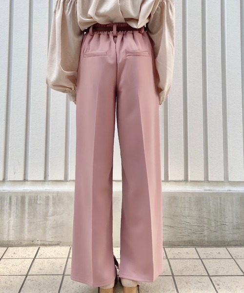 EPIMI E'PIMMY（エピミエピミー）の「《ZOZO限定》ビットベルト付きセンタープレスパンツ（その他パンツ・レディース・ピンク/ブルー/アイボリー・MEDIUM）」の15枚目の写真