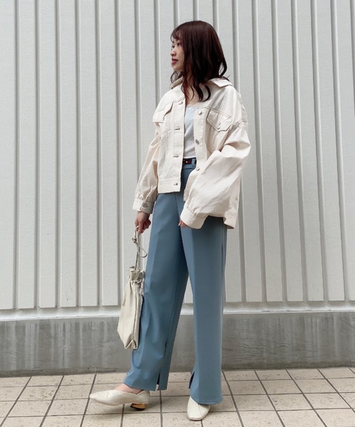 EPIMI E'PIMMY（エピミエピミー）の「《ZOZO限定》ビットベルト付きセンタープレスパンツ（その他パンツ・レディース・ピンク/ブルー/アイボリー・MEDIUM）」の13枚目の写真