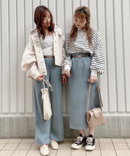 EPIMI E'PIMMY（エピミエピミー）の「《ZOZO限定》ビットベルト付きセンタープレスパンツ（その他パンツ・レディース・ピンク/ブルー/アイボリー・MEDIUM）」の16枚目の写真