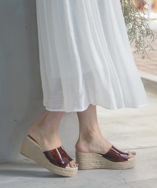 KOBE LETTUCE(コウベレタス)の「グリッタージュートサボサンダル(サンダル・レディース・ピンク系その他/シルバー系その他/ゴールド系その他/ブラウン/その他/クリア・LL/S/M/L)」の1枚目の写真