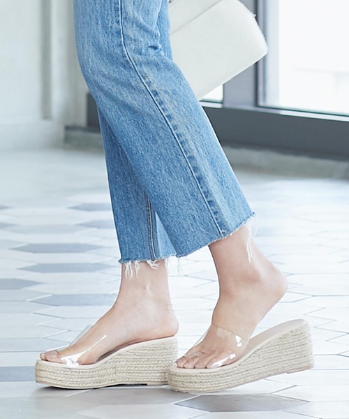 KOBE LETTUCE(コウベレタス)の「グリッタージュートサボサンダル(サンダル・レディース・ピンク系その他/シルバー系その他/ゴールド系その他/ブラウン/その他/クリア・LL/S/M/L)」の6枚目の写真