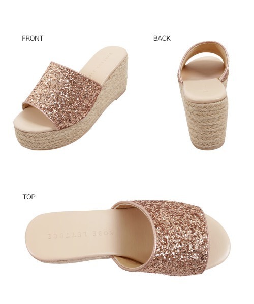 KOBE LETTUCE(コウベレタス)の「グリッタージュートサボサンダル(サンダル・レディース・ピンク系その他/シルバー系その他/ゴールド系その他/ブラウン/その他/クリア・LL/S/M/L)」の8枚目の写真