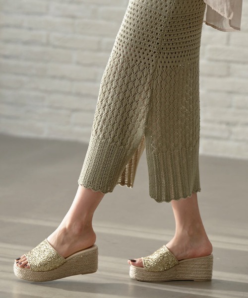 KOBE LETTUCE(コウベレタス)の「グリッタージュートサボサンダル(サンダル・レディース・ピンク系その他/シルバー系その他/ゴールド系その他/ブラウン/その他/クリア・LL/S/M/L)」の15枚目の写真