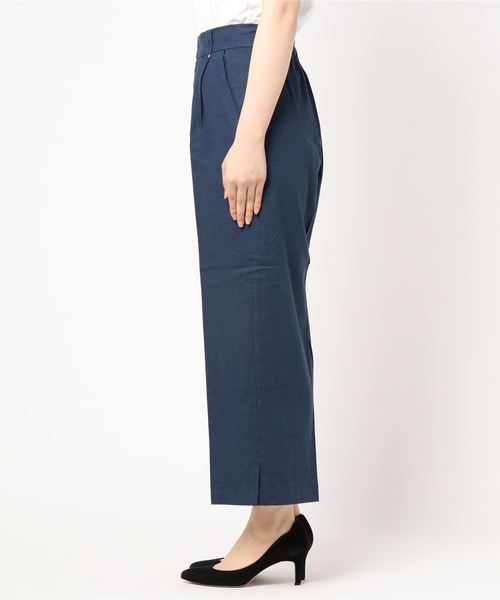12Twelve Agenda(トゥエルブ アジェンダ)の「フレンチリネンワイドパンツ(その他パンツ・レディース・ネイビー/ベージュ/カーキ・S/M)」の4枚目の写真