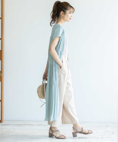 12Twelve Agenda(トゥエルブ アジェンダ)の「フレンチリネンワイドパンツ(その他パンツ・レディース・ネイビー/ベージュ/カーキ・S/M)」の11枚目の写真