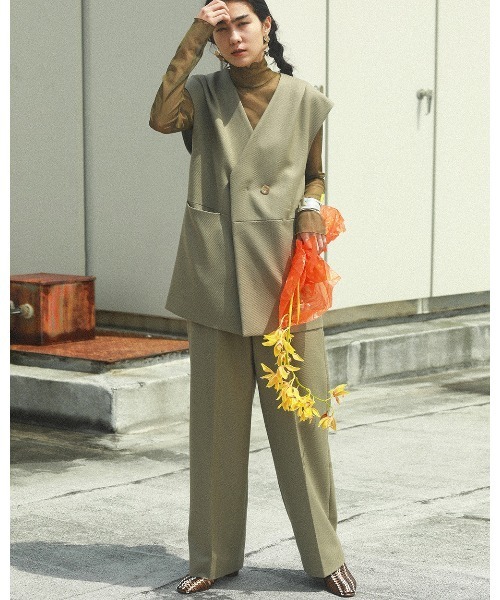 TODAYFUL(トゥデイフル)の「メッシュタートルトップス(Tシャツ/カットソー・レディース・モスグリーン/ダークパープル/キャメル・FREE)」の6枚目の写真