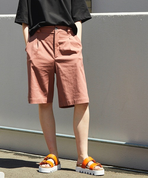 MAISON SPECIAL（メゾンスペシャル）の「マルチファブリック1タックイージーワイドショーツ 【MAISON SPECIAL/メゾンスペシャル】■セットアップ対応■（その他パンツ・メンズ・ブラック/ネイビー/ピンク/イエロー/グリーン・44/46）」の5枚目の写真