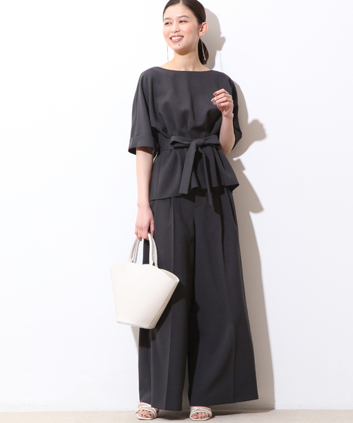 Tiara（ティアラ）の「麻調タックペプラムブラウス（シャツ/ブラウス・レディース・グレー系その他/グリーン系その他/ブラウン/チャコールグレー・FREE）」の11枚目の写真