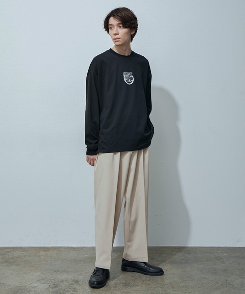 JUNRED（ジュンレッド）の「テクスチャーTRインタックワイドパンツ（スラックス・メンズ・ダークブラウン/ブラック/ベージュ/サックスブルー/ライトグレー/グリーン・M/L/S）」の10枚目の写真