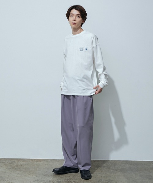 セール】テクスチャーTRインタックワイドパンツ（スラックス）｜JUNRED