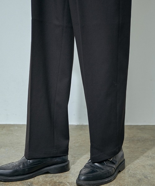 JUNRED（ジュンレッド）の「テクスチャーTRインタックワイドパンツ（スラックス・メンズ・ダークブラウン/ブラック/ベージュ/サックスブルー/ライトグレー/グリーン・M/L/S）」の18枚目の写真